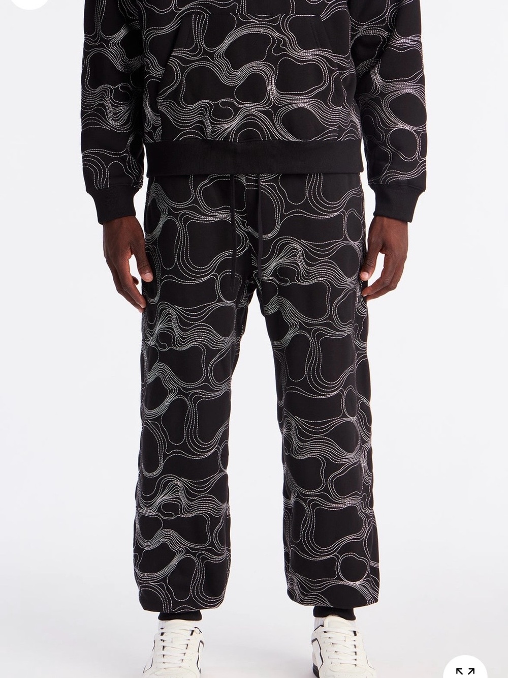 Brand New | UNISEX Black Patterned Jogger Pants | Fashion Nova